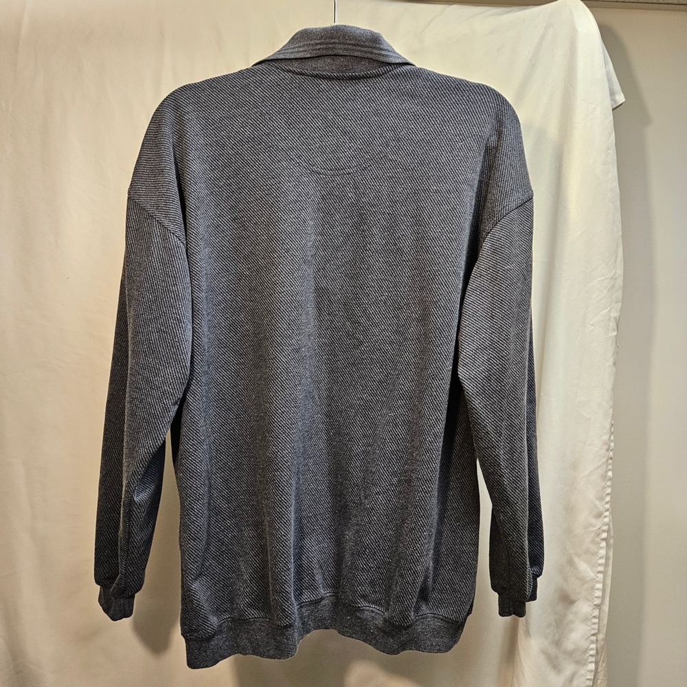 2for$20 SRT easy care blue pull over collar button down golf business casual med - Picture 4 of 6